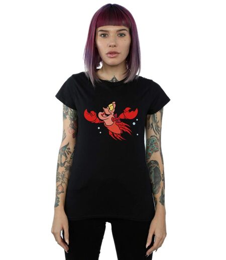 Disney T-shirt en coton Femme/Ladies The Little Mermaid Sebastian Bubbles (Noir) - UTBI15972