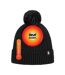 Ladies Winter Ribbed Thermal Cable Knit Beanie Pom Pom Hat-2