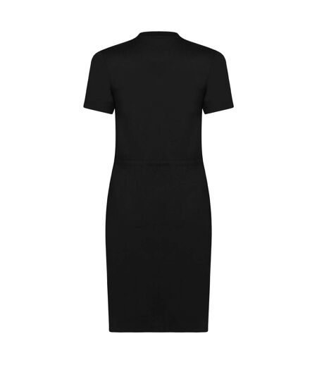 Womens/ladies drawstring t-shirt dress black Superdry