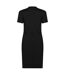 Womens/ladies drawstring t-shirt dress black Superdry-2
