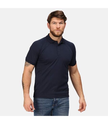 Regatta Hardwear Mens Coolweave Short Sleeve Polo Shirt (Navy)