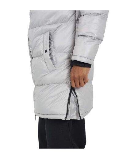 Doudoune Matelassée Motif/style À Capuche Homme Gris Clair Pâle Brave Soul