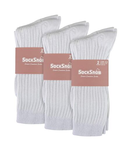 Sock Snob - Lot de 6 chaussettes douces 100 % coton pour femme