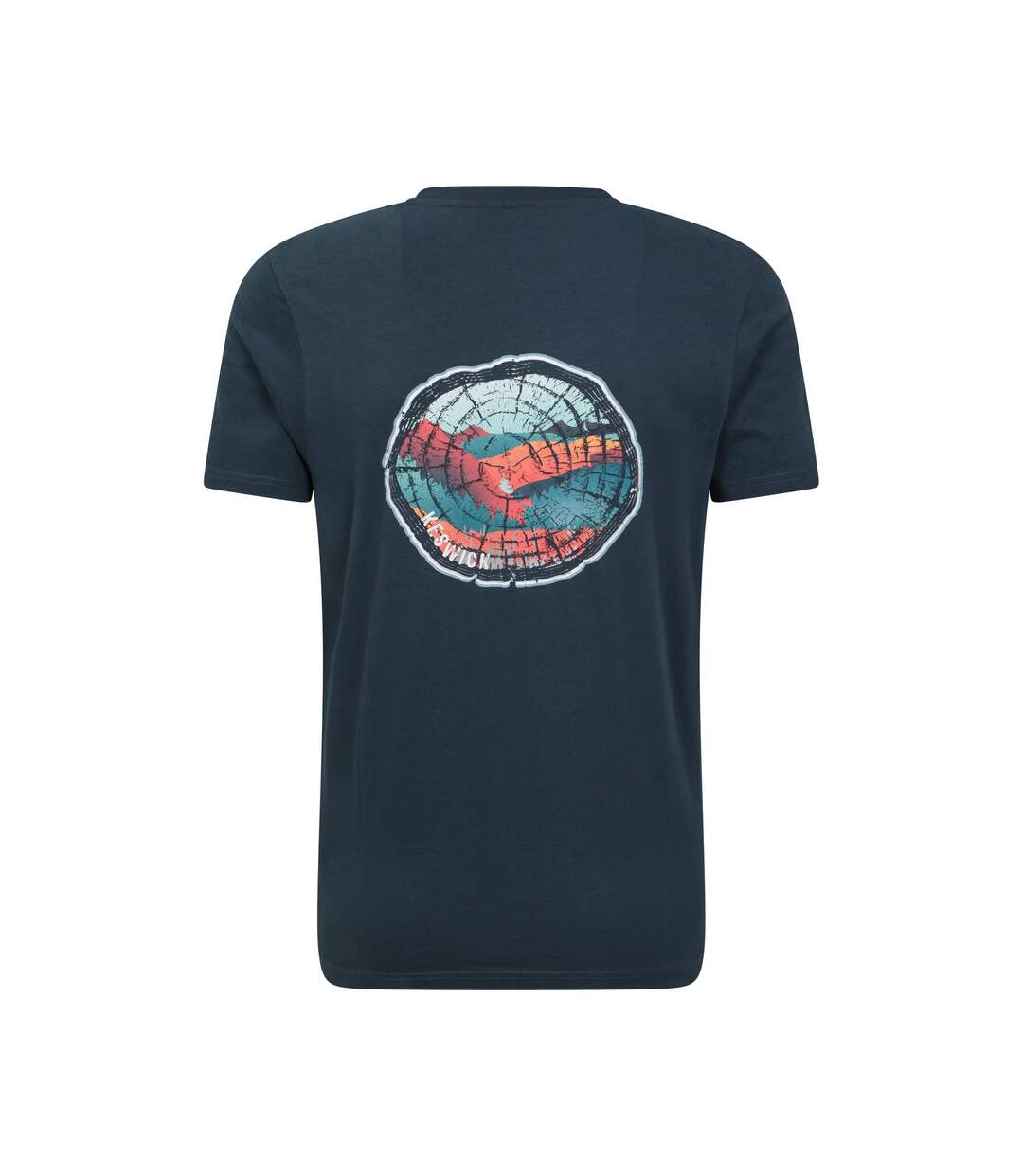 Mens keswick tree ring organic t-shirt dark blue Mountain Warehouse-2