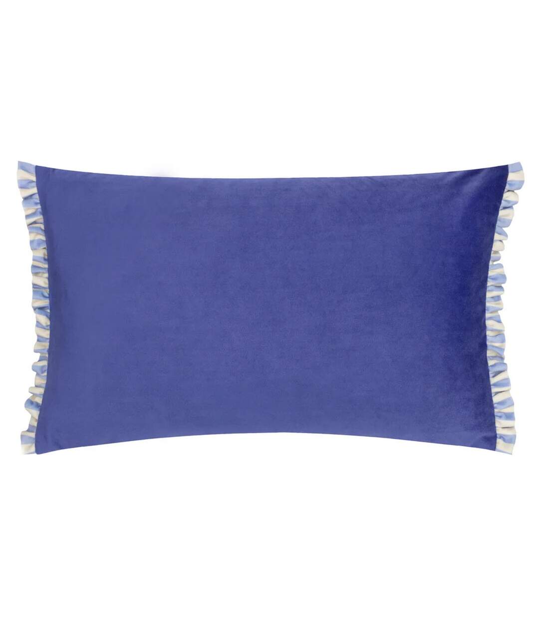 Araya velvet striped cushion cover 30cm x 50cm blue Furn-2
