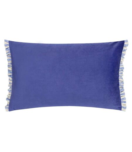 Araya velvet striped cushion cover 30cm x 50cm blue Furn