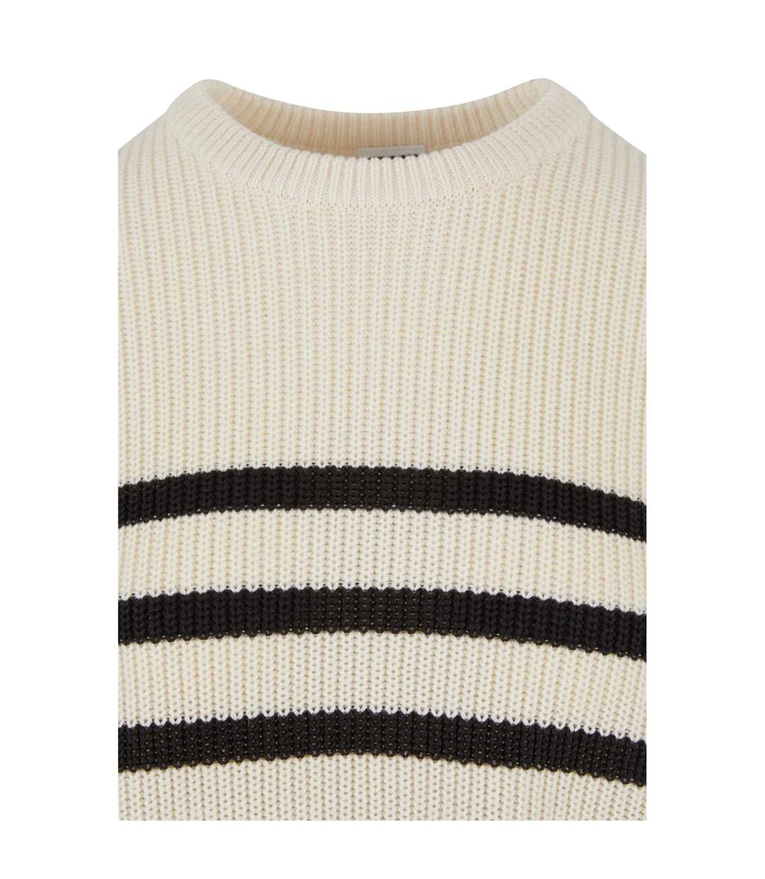 Pull Motif/style Rayé Femme Blanc Noir Urban Classics-4