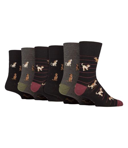 6 Pairs Mens Non Elastic Cotton Rich Novelty Patterned Socks