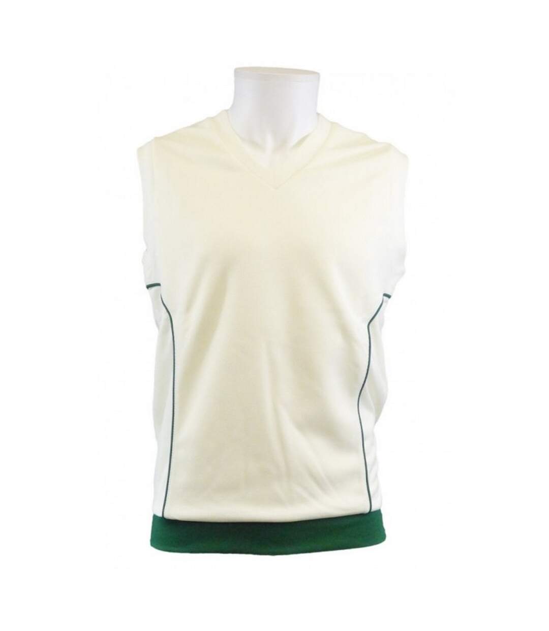 Haut sans manches adulte blanc / vert Carta Sport-1