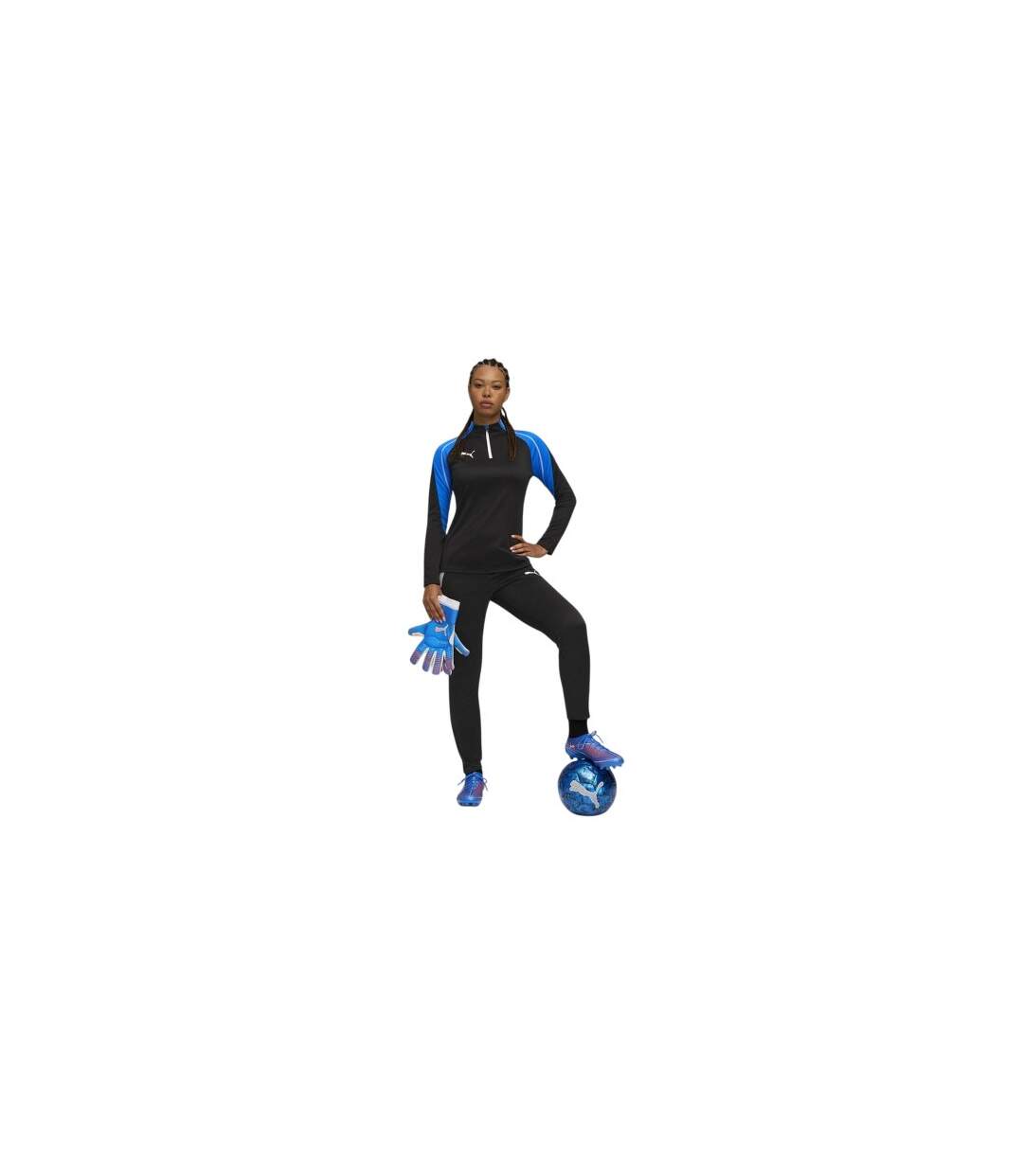 Womens/ladies Training Base Layer Top Black Blue Puma-1