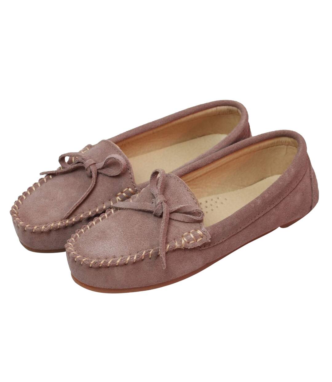 Eastern Counties Leather Womens/Ladies Suede Moccasins (Mink) - UTEL161