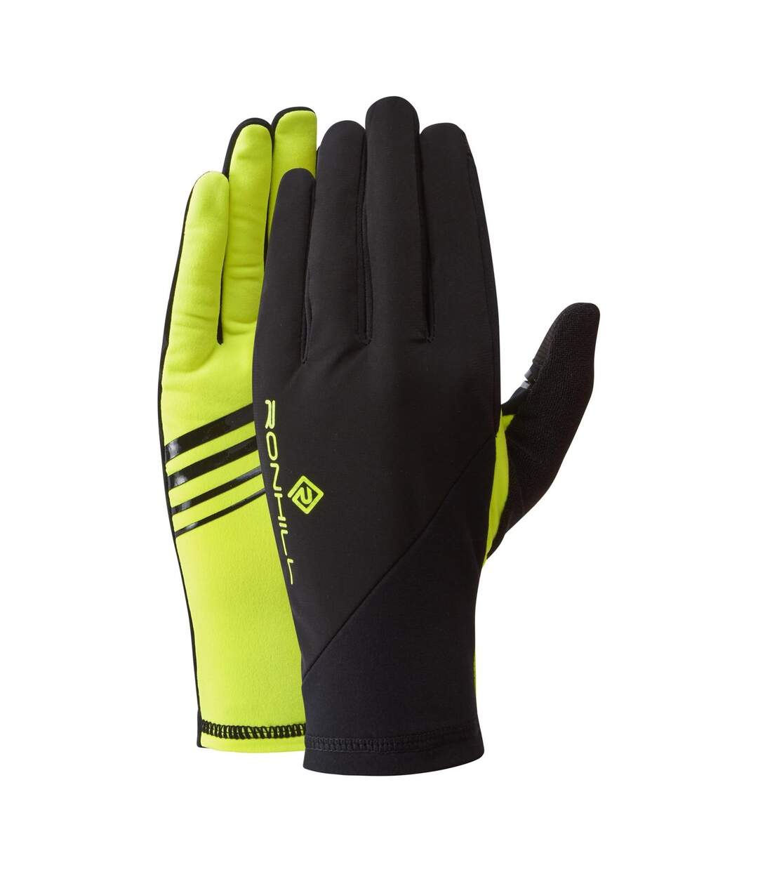 Gants wind block adulte l noir / jaune fluo Ronhill-1