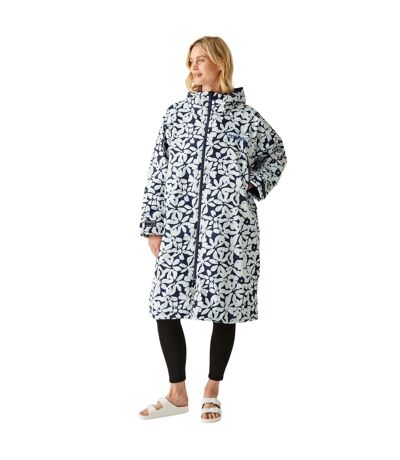 Peignoir À Langer Imperméable Adulte Bleu Marine Blanc Regatta