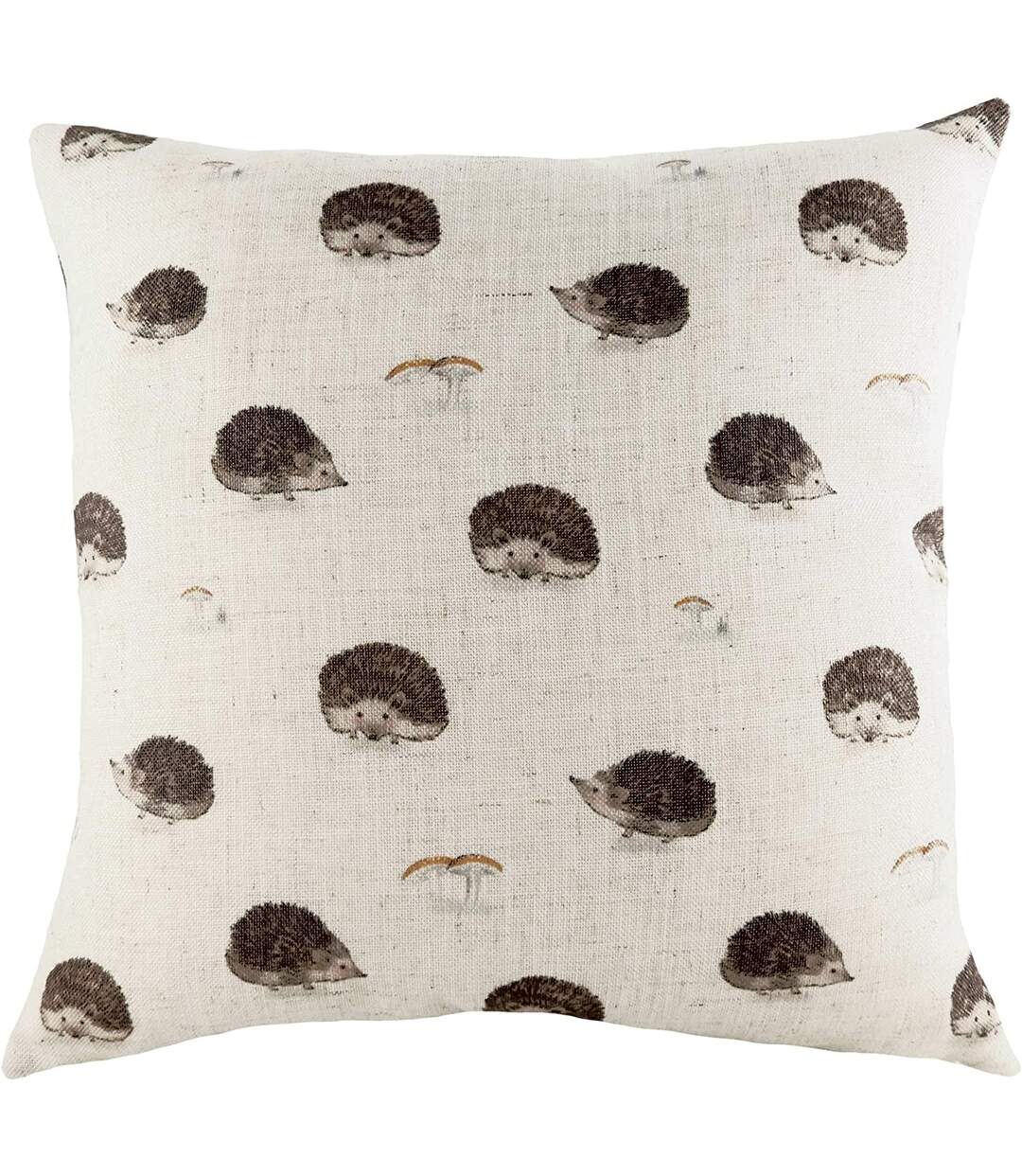 Oakwood hedgehog cushion cover one size off white/brown Evans Lichfield