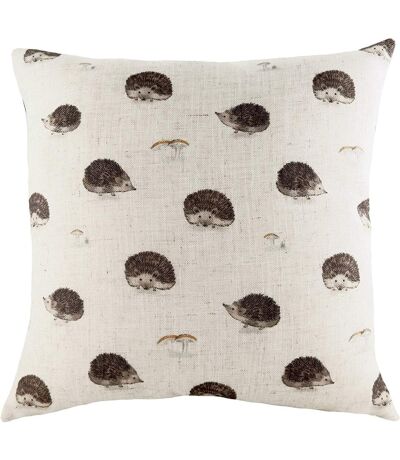 Evans Lichfield Oakwood Hedgehog Throw Pillow Cover (Off White/Brown) (One Size)