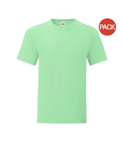 T-shirt iconic hommes vert pâle Fruit of the Loom