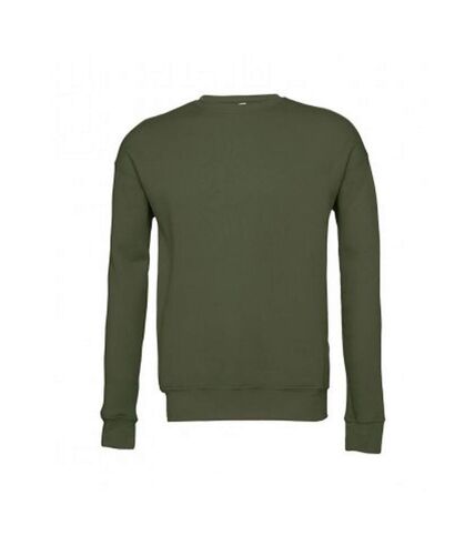 Bella + Canvas Adults Unisex Drop Shoulder Sweatshirt (Military Green)