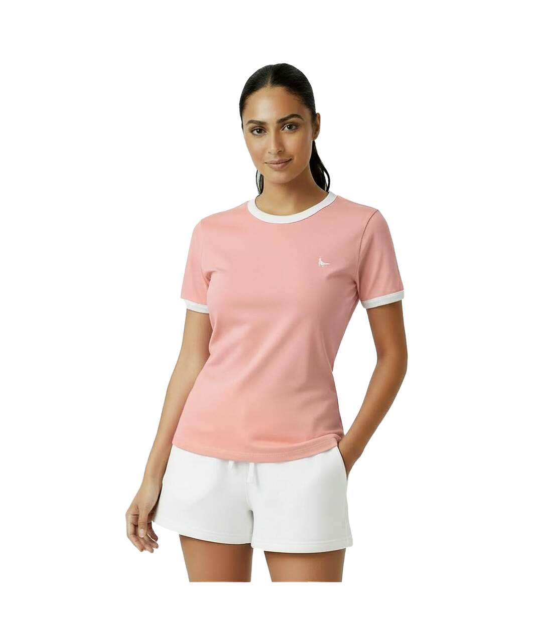 Womens/ladies Trinkey Ringer T-shirt Pink Jack Wills-4