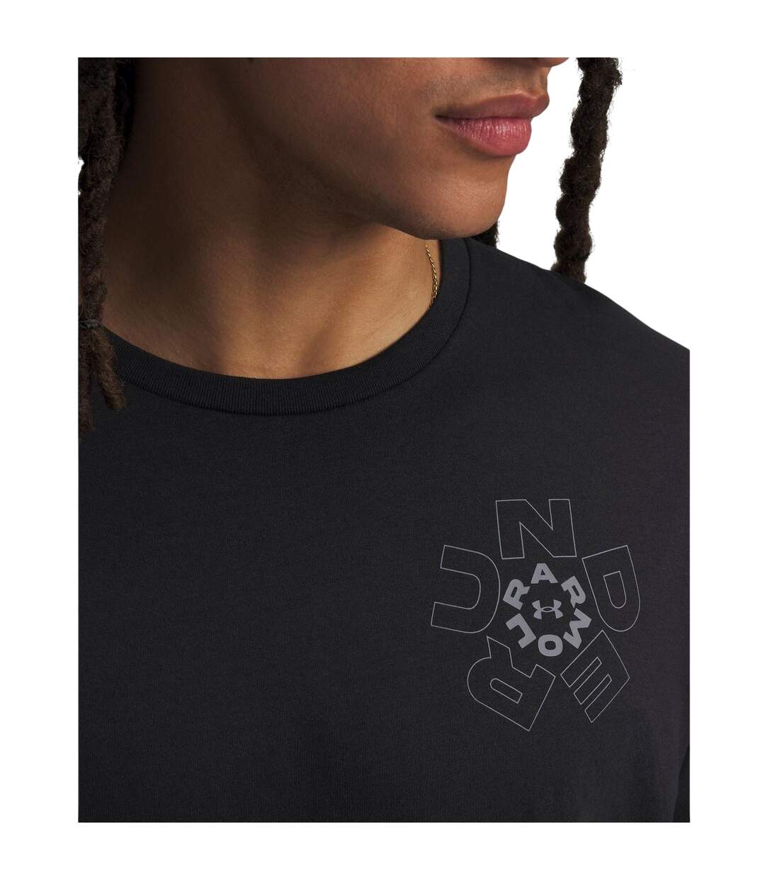 Mens Radial Wordmark T-shirt Black Under Armour-3