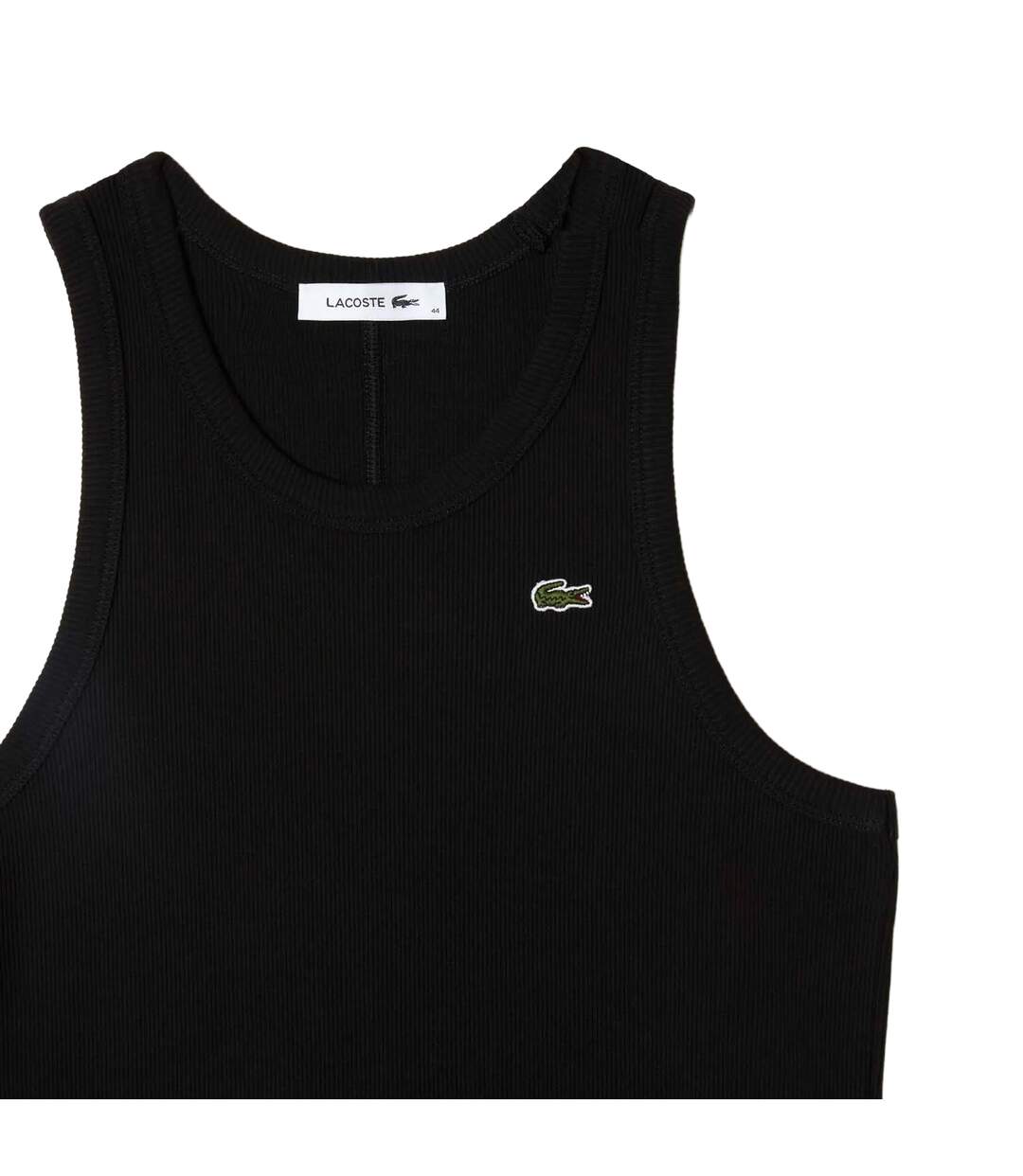 Robe Mi-longue Sans Manches Femme Noir Lacoste-2