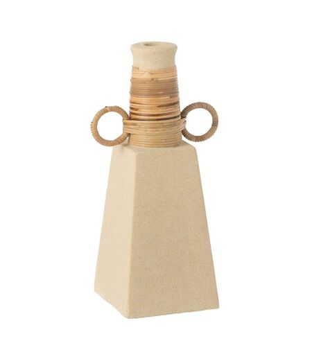 Vase Déco Anneaux Ronds Céline 29cm Beige