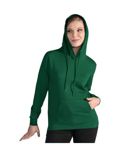 Sweatshirt Uni À Capuche Femme Vert Bouteille SG