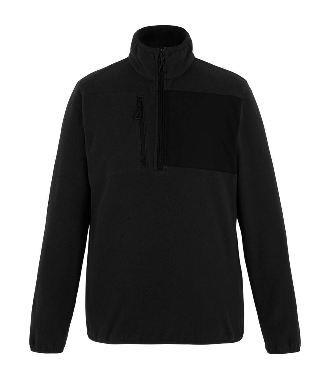 Mens Active Microfleece Quarter Zip Fleece Top Black Regatta-1