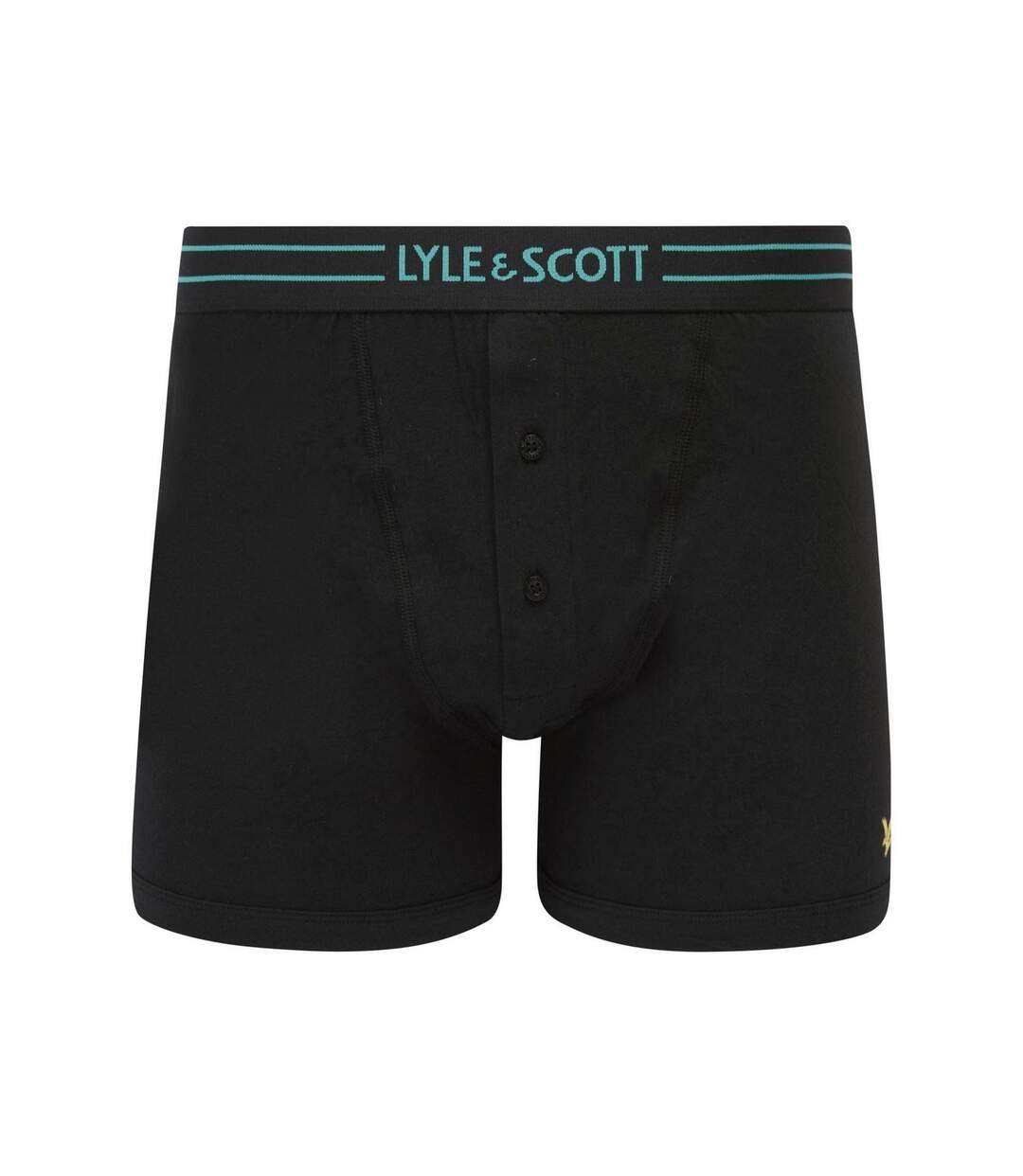 Pack Of 3  Mens Lewis Button Fly Boxer Shorts  Black Lyle & Scott-3