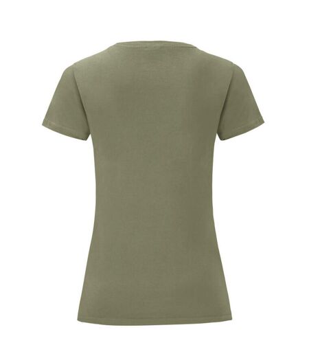 Womens/ladies iconic 150 t-shirt classic olive Fruit of the Loom