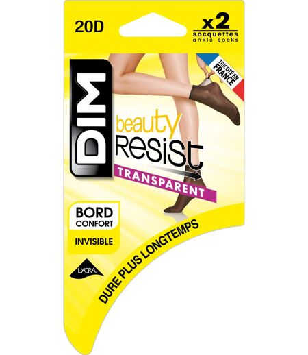 Lot de 2 Socquettes Transparents 20D Beauty Resist
