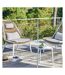 Chaise lounge de jardin en aluminium et tressage Como