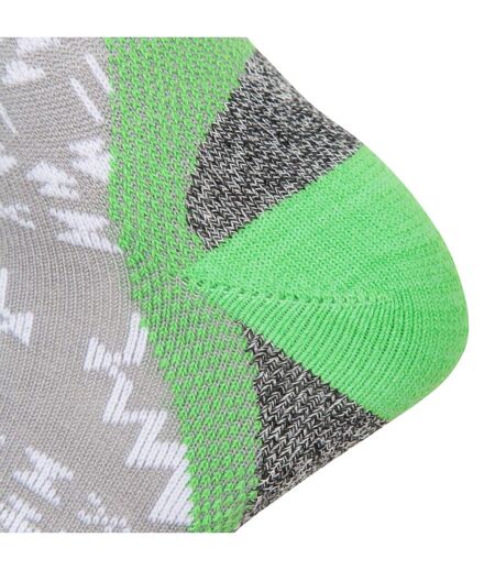 Womens/ladies polar patterned technical ski socks light grey Mountain Warehouse