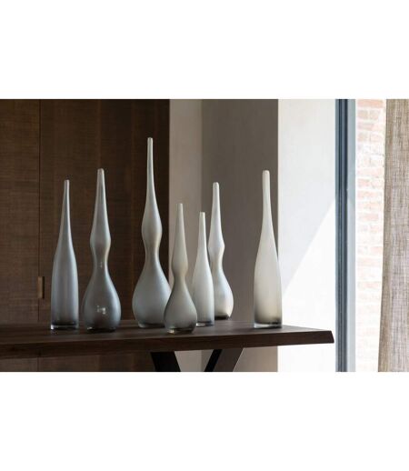 Lot de 3 Vases en Verre Yoko 64cm Grège