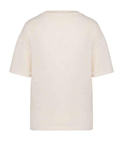 Womens/ladies terrycloth t-shirt ivory Native Spirit