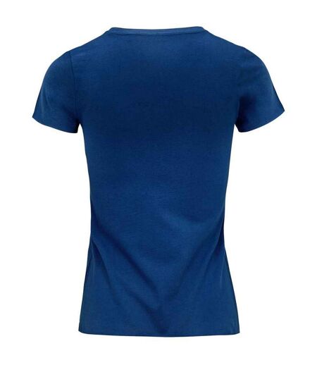 Womens/ladies leonard soft organic t-shirt deep blue NEOBLU