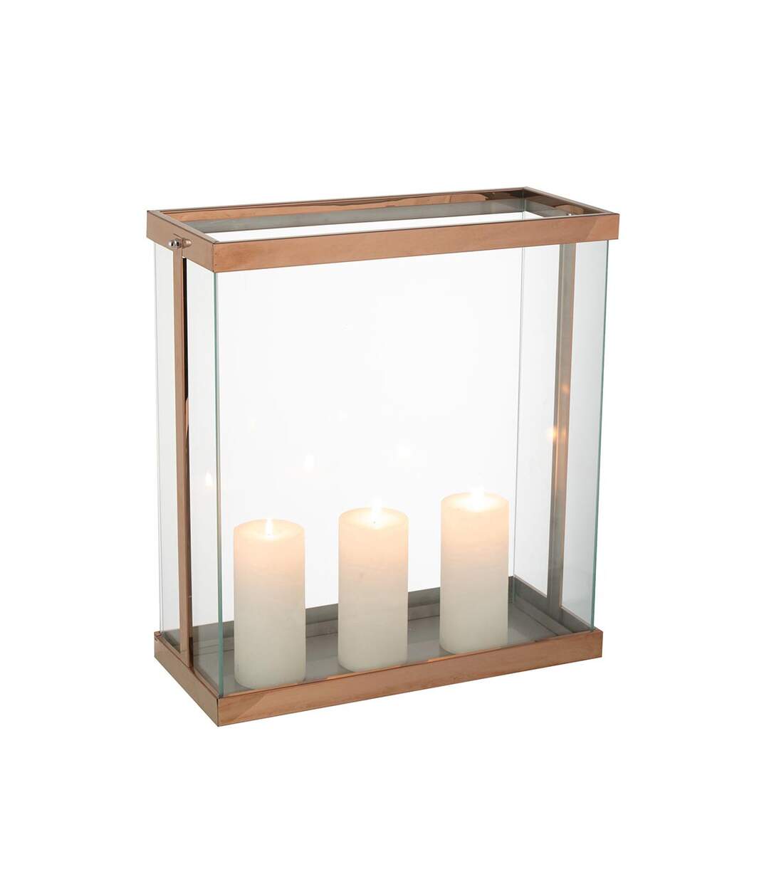 Lanterne en Verre Enma 45cm Cuivre-2