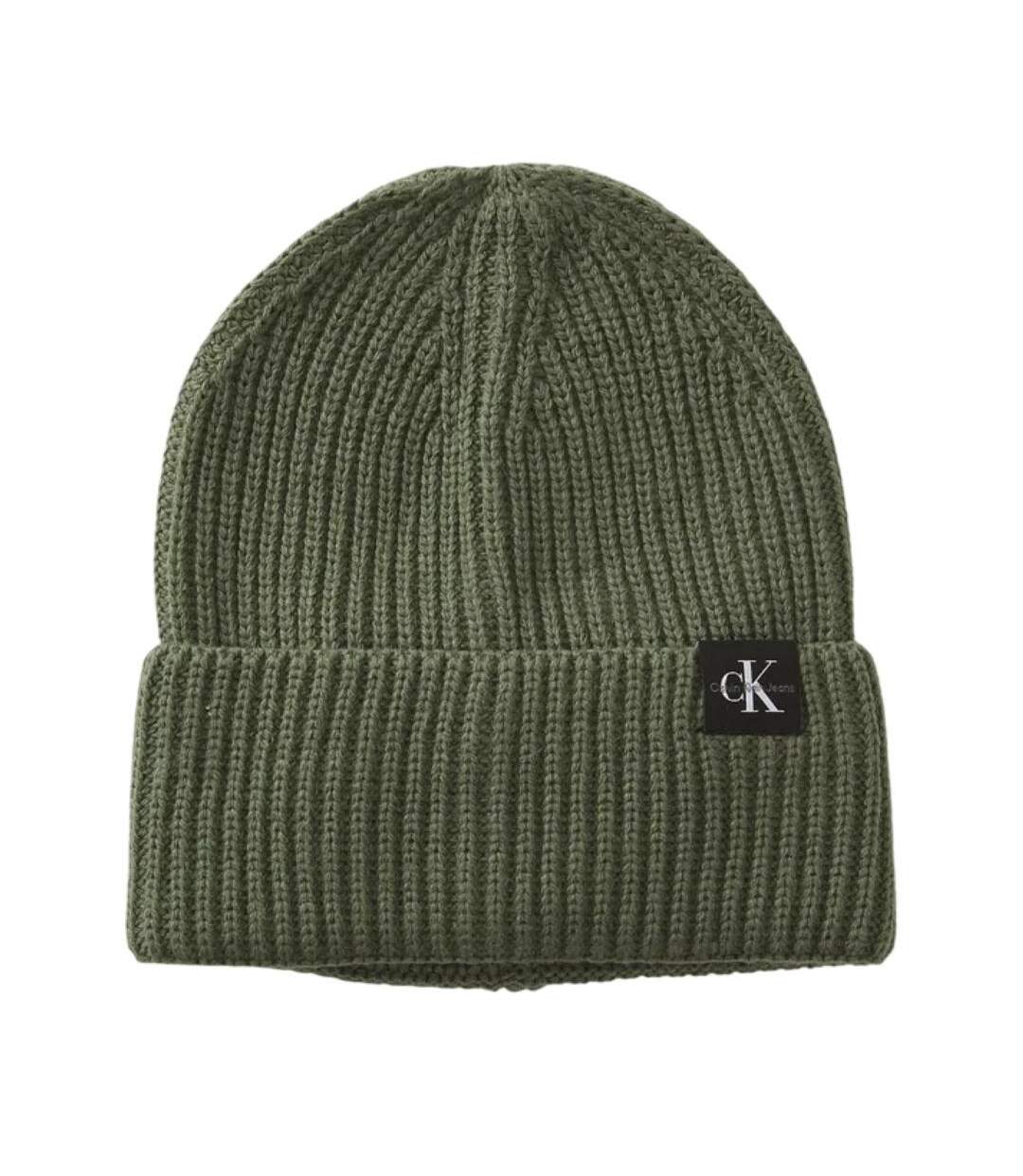 Bonnet kaki femme calvin klein jeans beanie-1