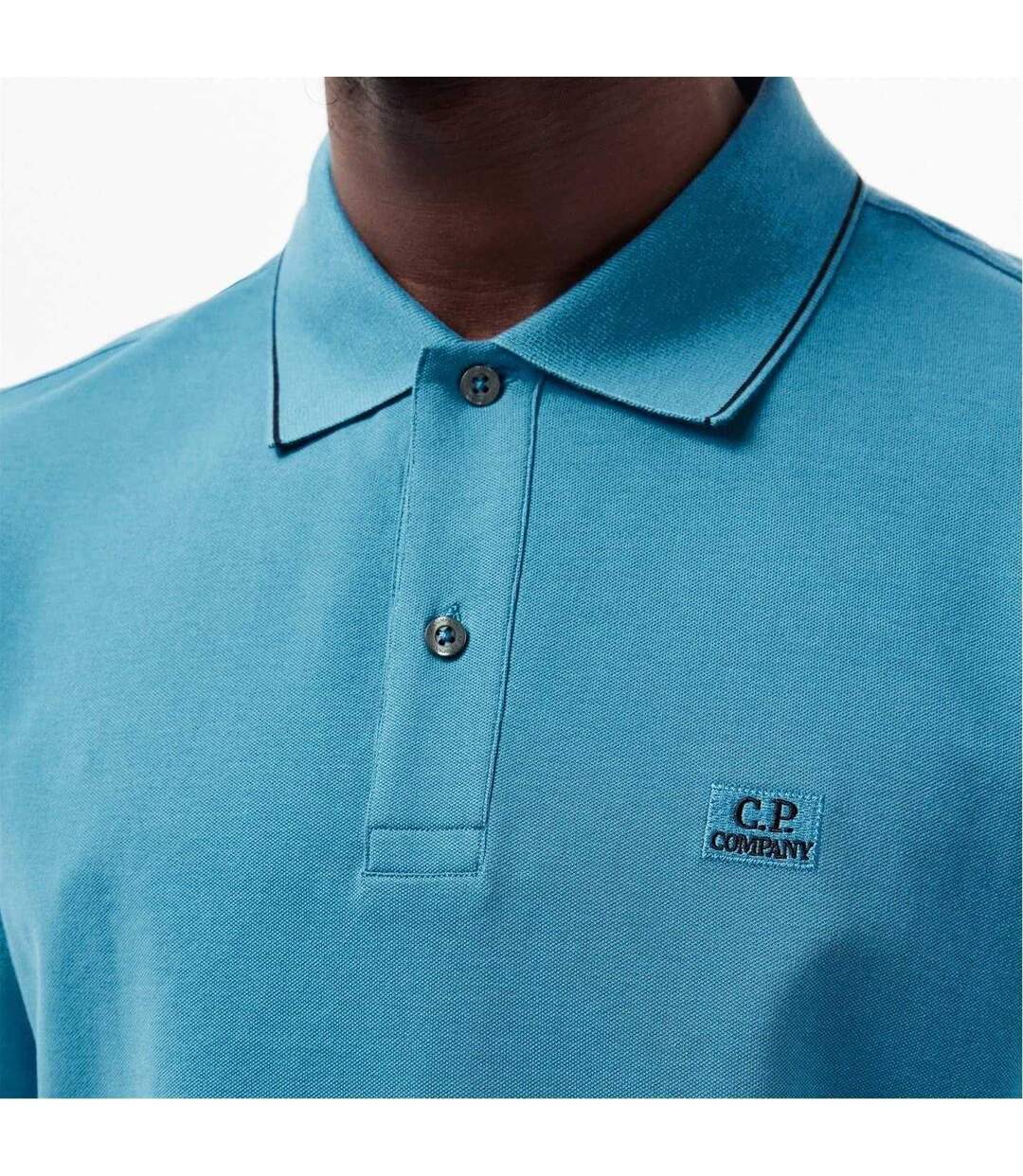 Polo Motif/style Logo Homme Bleu Foncé C.P. Company-4