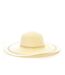 Chapeau de soleil en paille beige à large bord via lorenzo spch1510-1