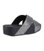 Womens/ladies Lulu Glitterball Cross Strap Sliders Silver FitFlop-2