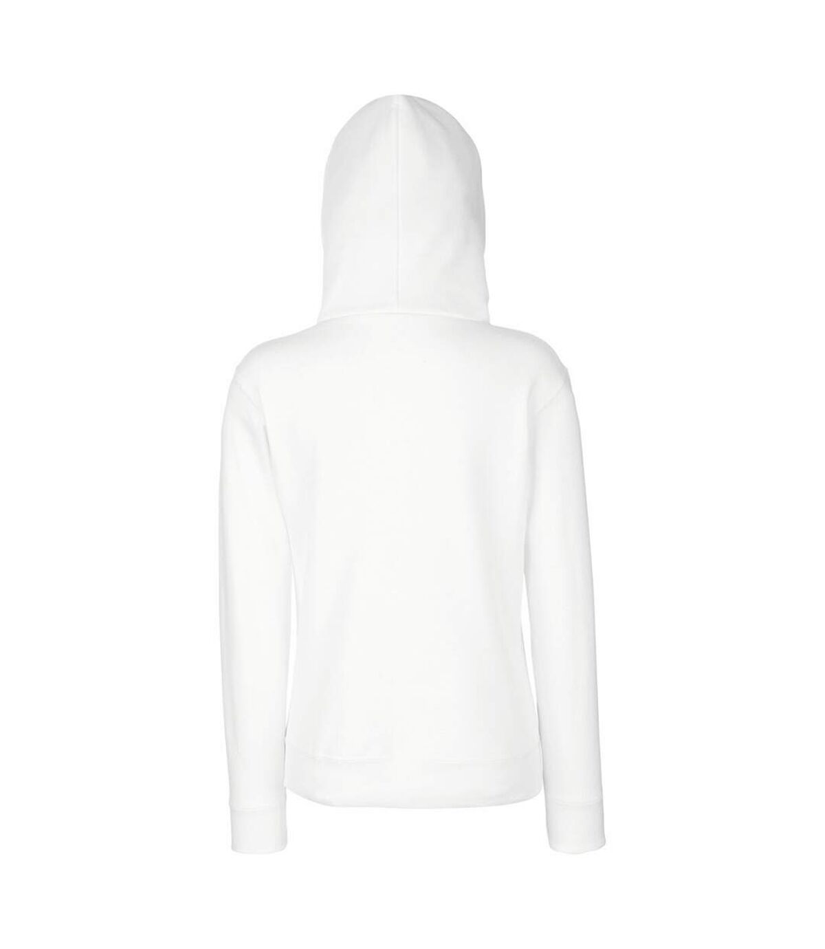 Fruit Of The Loom Ladies Lady Fit Hooded Sweatshirt / Hoodie (White)