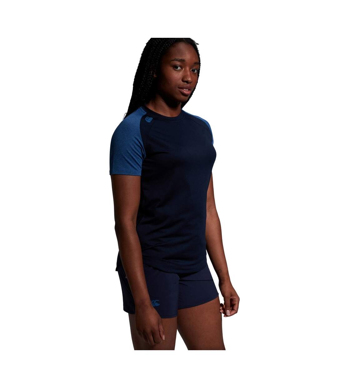 Womens/ladies Elite Training T-shirt Navy True Navy Marl Canterbury-1