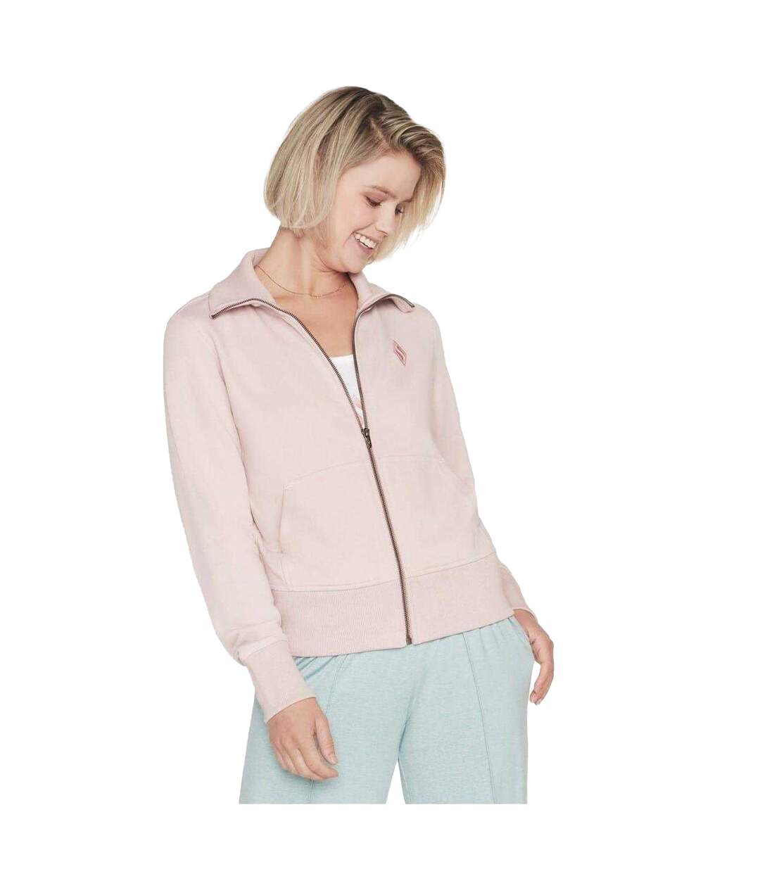 Sweat Manches Longues Motif/style Losange Femme Lavande Rose Skechers-3