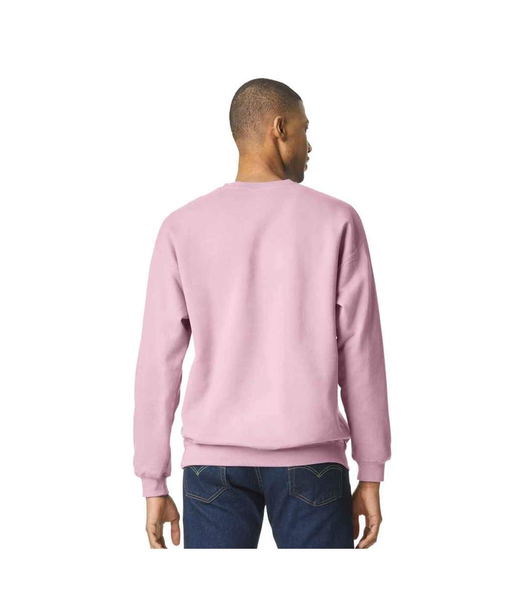 Mens Softstyle Midweight Sweatshirt Light Pink Gildan-2