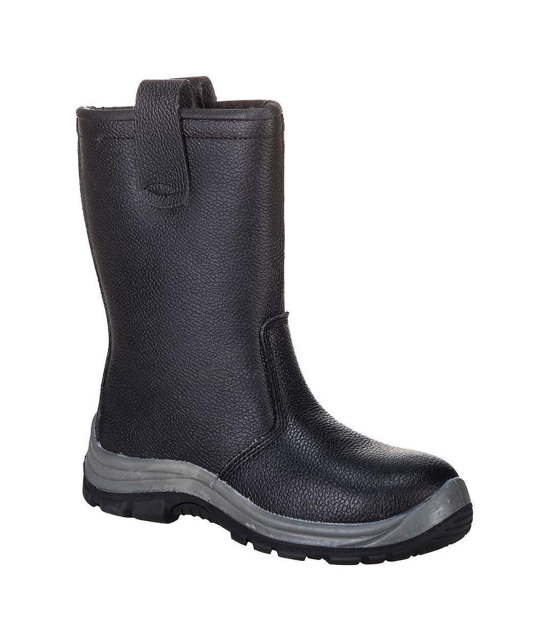 Mens steelite leather rigger boots black Portwest-1
