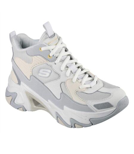 Womens/ladies Staminav3 Mesh Trainers Grey Skechers