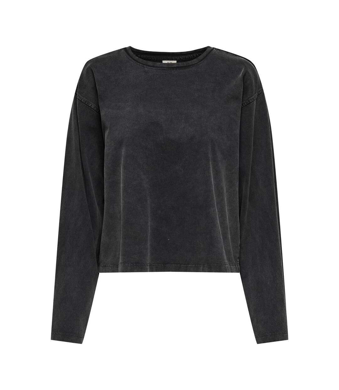 T-Shirt manches longues noir femme jdy washed-1