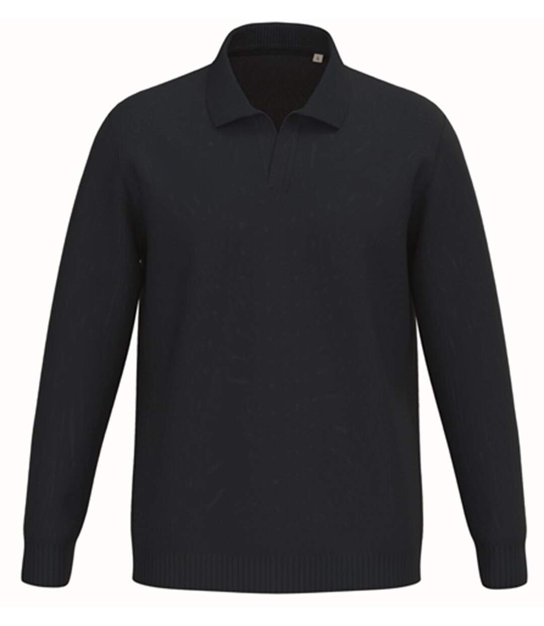 Pull col polo - Homme - PATS901 - bleu marine-1