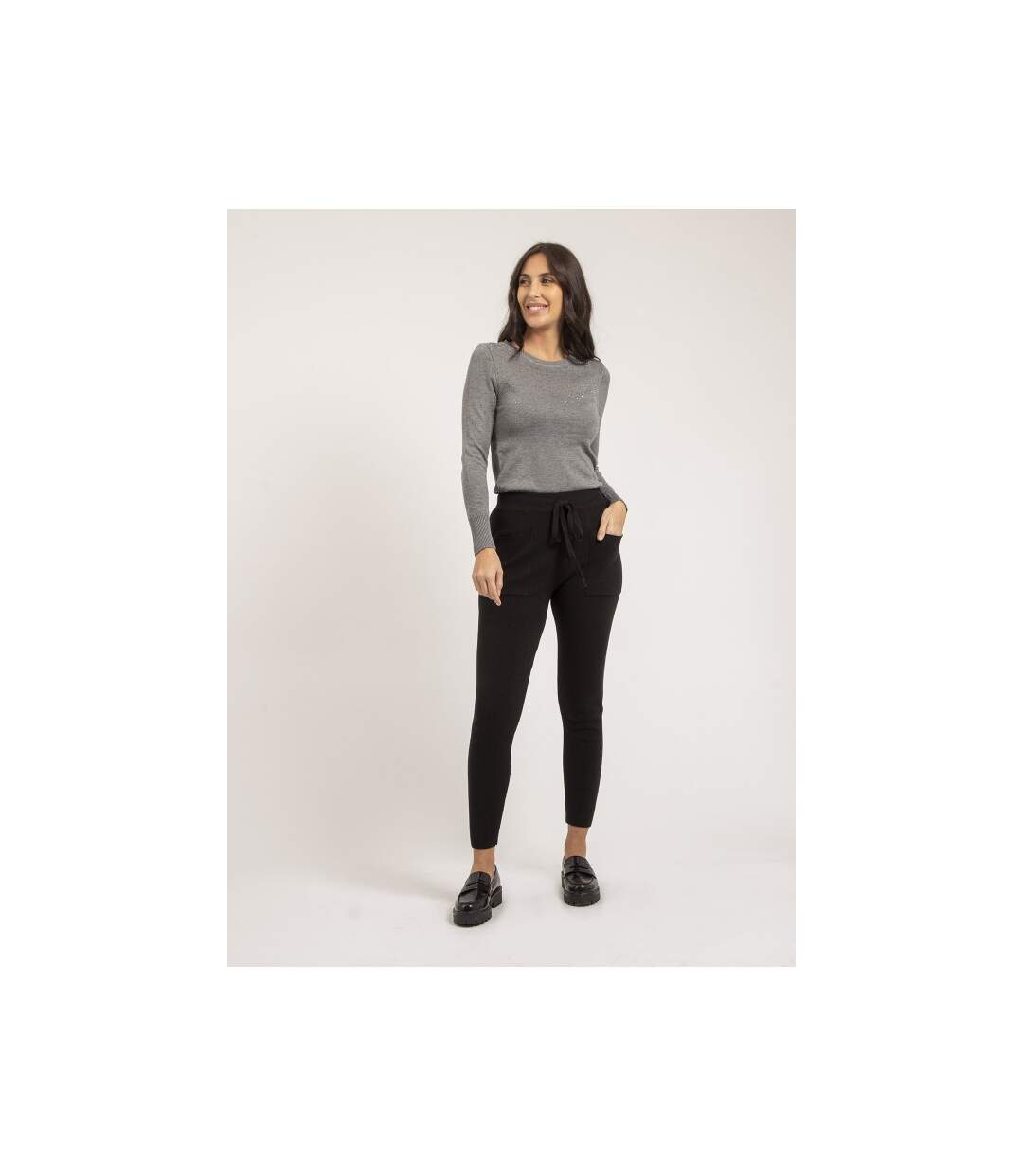 Pull fin col rond strass KAPOLINA - Dona X Lisa-4