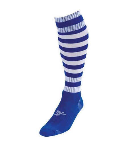 Unisex adult pro hooped football socks royal blue/white Precision
